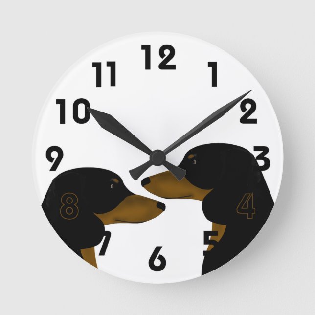 Ronde Horloge Dachshund (Recto)