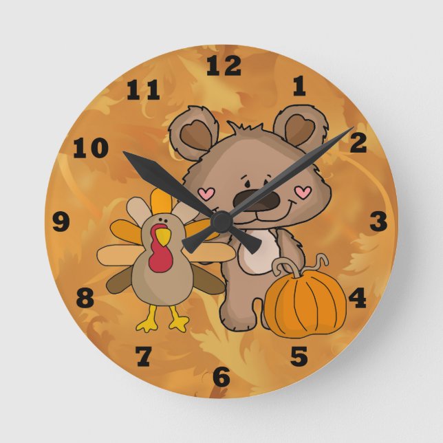 Ronde Horloge d'action de grâce de l'ours (Recto)