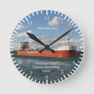 Ronde Horloge de baie de poisson à chair blanche