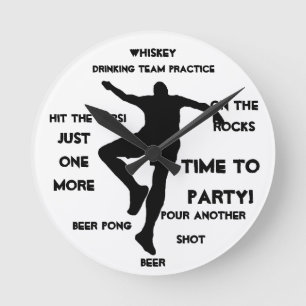 Ronde Horloge de barre de caverne d'homme