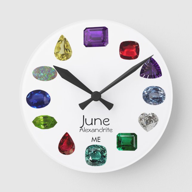 Ronde Horloge de Birthstone, juin (Recto)