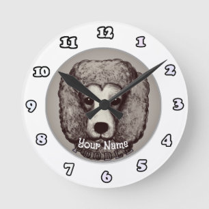 Ronde Horloge de chien de caniche