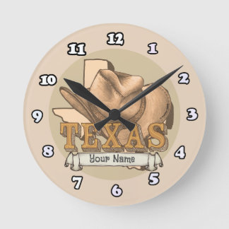 Ronde Horloge de cowboy du Texas
