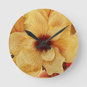 Ronde Horloge de cuisine à visage jaune pâle