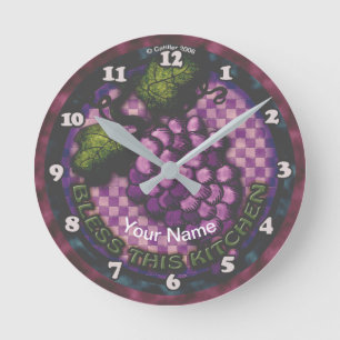 Ronde Horloge de cuisine aux raisins