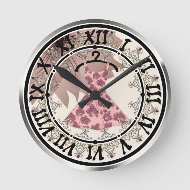 Ronde horloge de cuisine vintage (Recto)