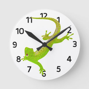 Ronde Horloge de dessin pour bébé Lizard