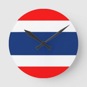 Ronde horloge de drapeau de pays de la Thaïlande