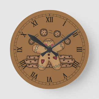 Ronde Horloge de gingembre romain mignonne