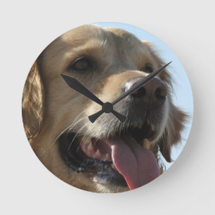 Ronde Horloge de golden retriever