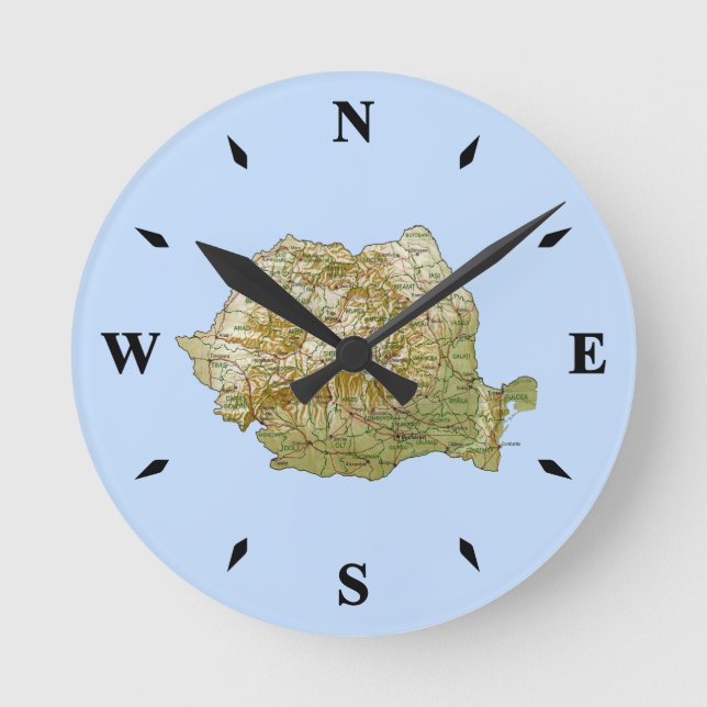 Ronde Horloge de la carte roumaine (Recto)