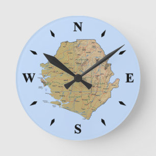 Ronde Horloge de la carte Sierra Leone