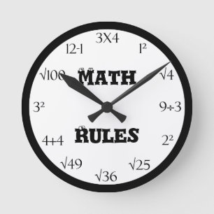 Ronde Horloge de la classe d'équation mathématique