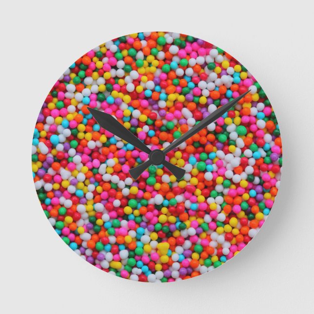 Ronde Horloge de la couleur Rainbow Candy (Recto)