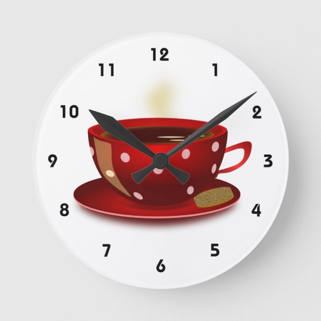 Ronde Horloge de la cuisine de la Coupe du Café Rouge (Recto)