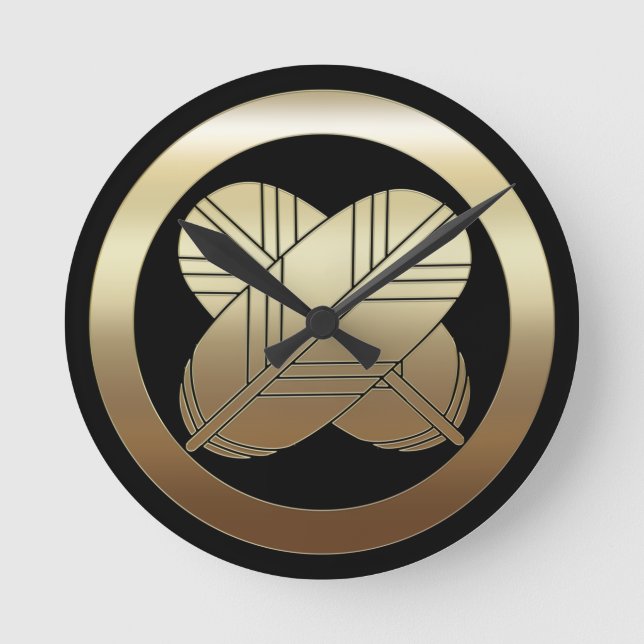 Ronde horloge de la famille asano kamon (Recto)