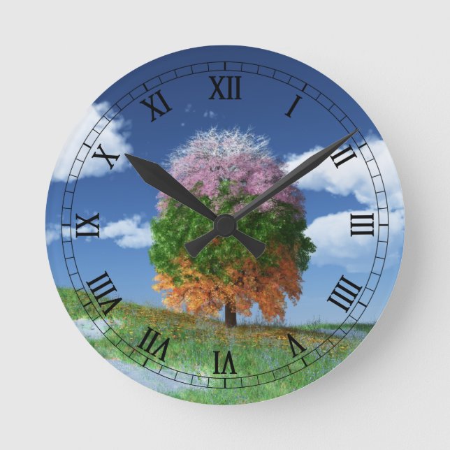 Ronde Horloge de l'arbre de saison (Recto)
