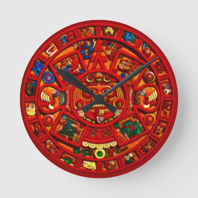 Ronde Horloge de l'historique aztèque du disque Sun Maya (Recto)