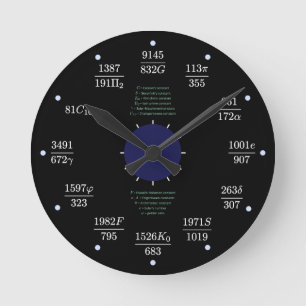 Ronde Horloge de maths (constantes)