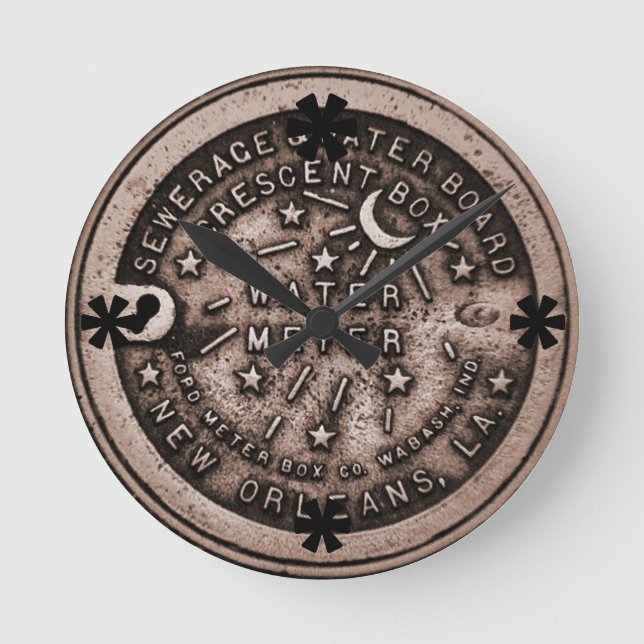 Ronde Horloge de mètre d'eau de la Nouvelle-Orléans (Recto)