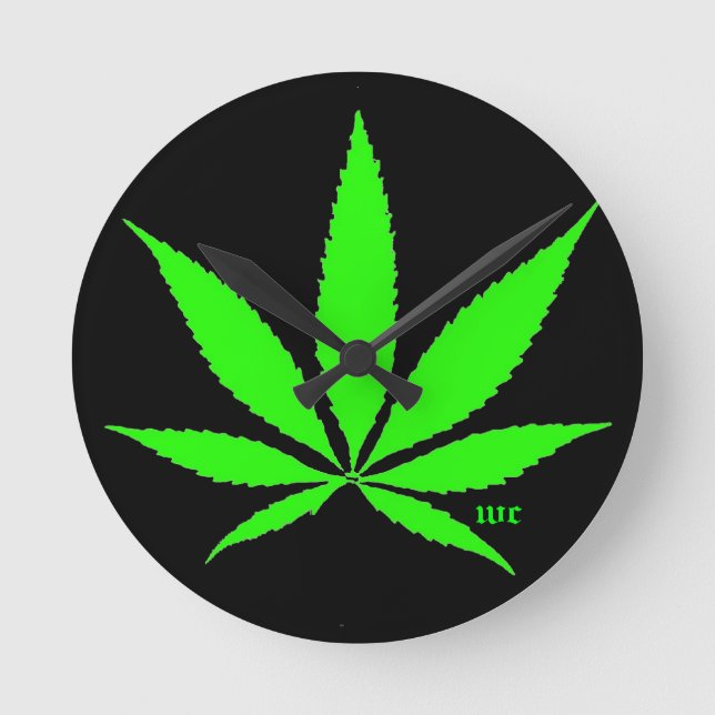 Ronde horloge de pakalolo de weedcore (Recto)