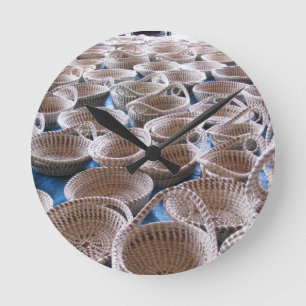 Ronde Horloge de paniers de Sc Sweetgrass de Charleston