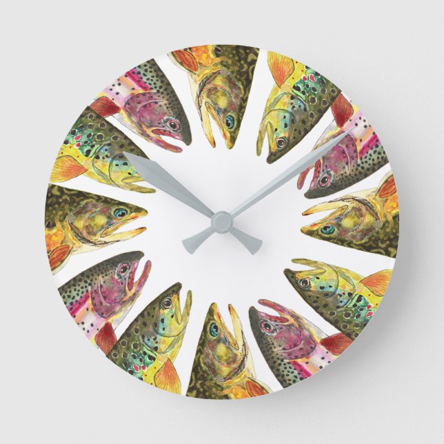 Ronde Horloge de pêche à la truite (Recto)