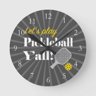 Ronde Horloge de Pickleball Jouons Cadeau Drôle pour Jou