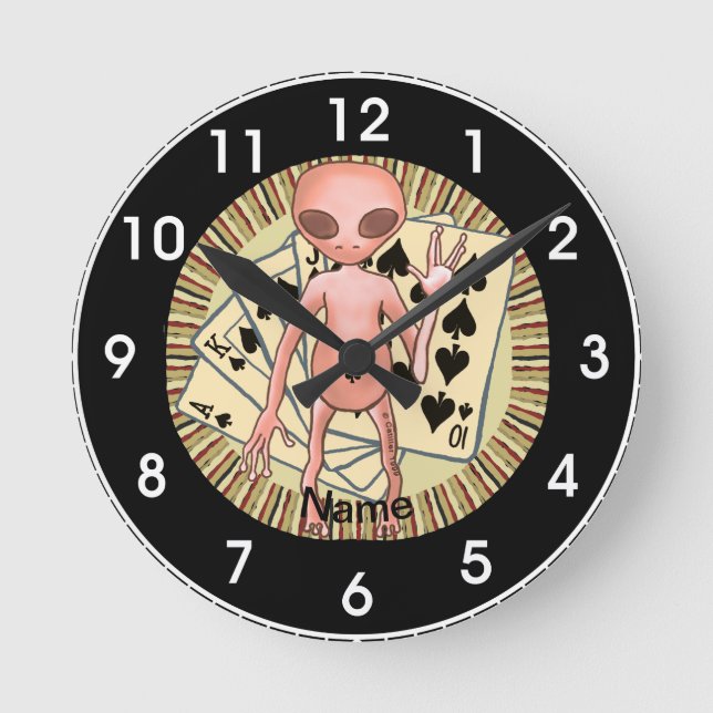 Ronde Horloge de poker Alien (Recto)