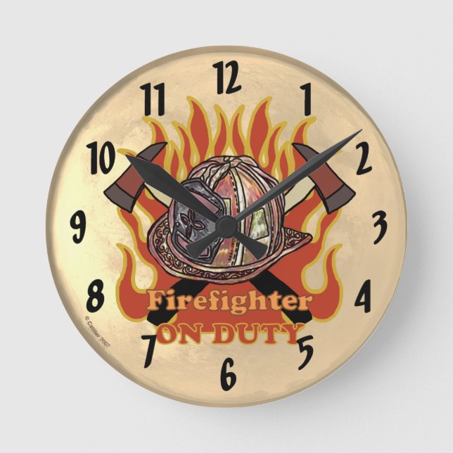 Ronde Horloge de pompier en service Flames (Recto)