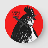 Horloge De Presse De Poulet En Rage