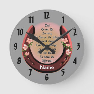 Ronde Horloge de prière de sérénité en fer à cheval