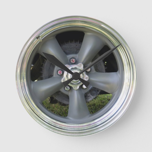 Ronde Horloge de roue à cinq rayons de finition satinée (Recto)