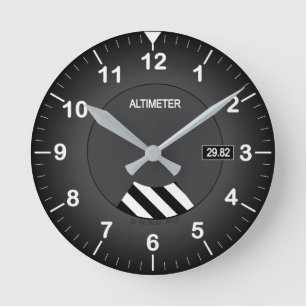 Ronde Horloge de style d'altimètre
