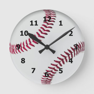 Ronde Horloge de style de base-ball avec des nombres