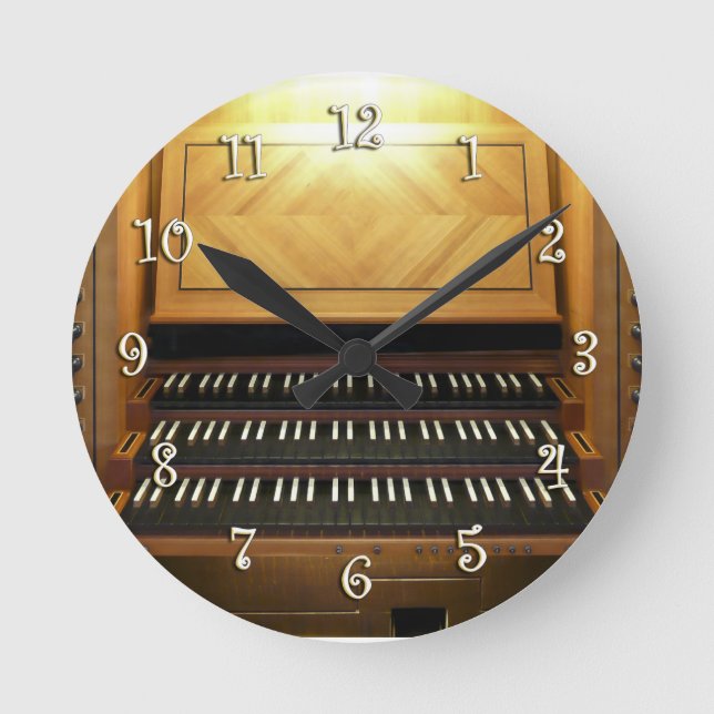 Ronde horloge de Trois-clavier pour des organistes (Recto)