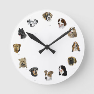 Ronde Horloge de visage de chien