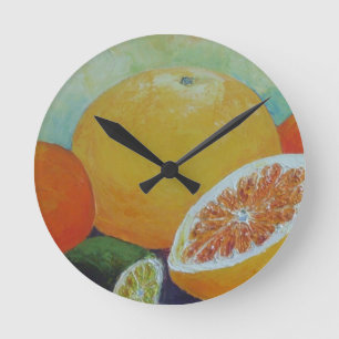 Ronde Horloge d'éclaboussure d'agrume