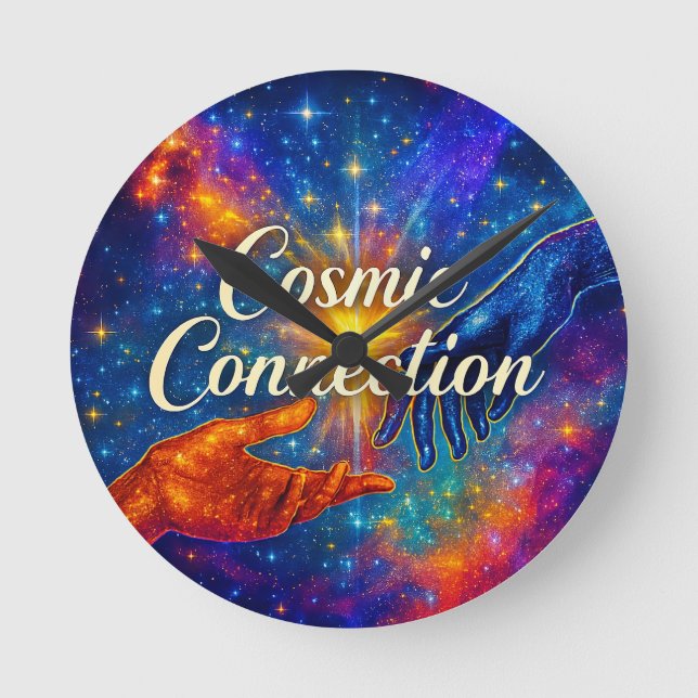 Ronde 🪐 Horloge décorative Cosmic Connection (Recto)