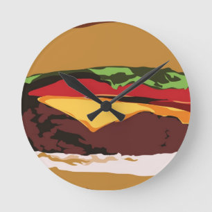 Ronde Horloge délicieuse de cheeseburger