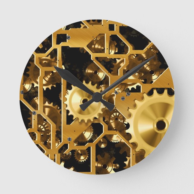 Ronde Horloge des engrenages Bureau Conception Art numér (Recto)