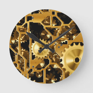 Ronde Horloge des engrenages Bureau Conception Art numér