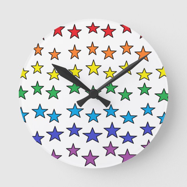 Ronde Horloge des étoiles colorées (Recto)