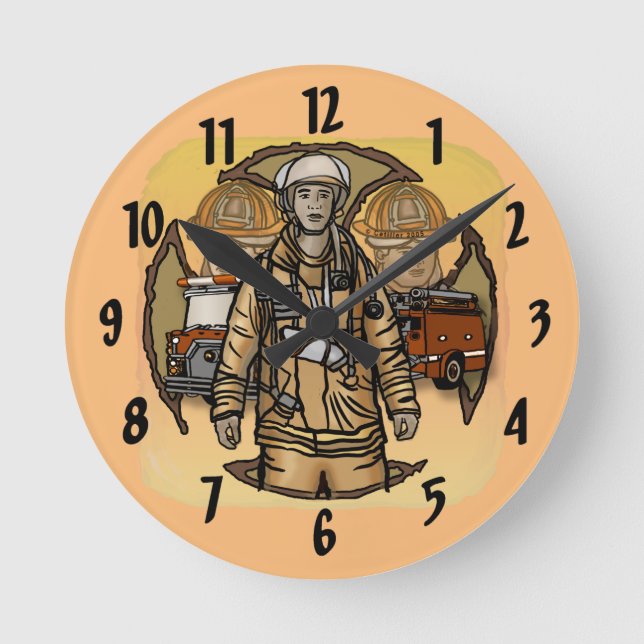 Ronde horloge des pompiers prêts à l'emploi (Recto)