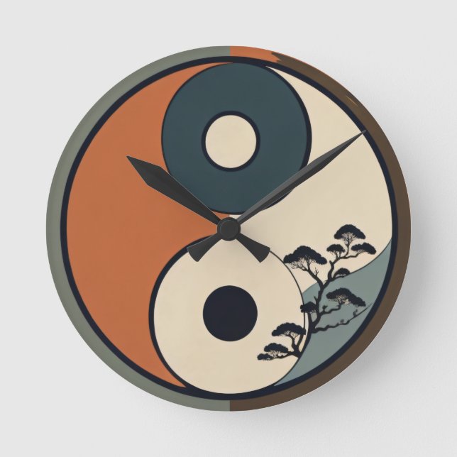 Ronde Horloge design Yin Yang (Recto)