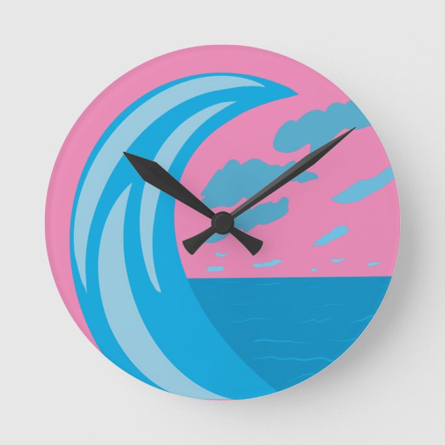 Ronde Horloge d'été des vagues océaniques (Recto)
