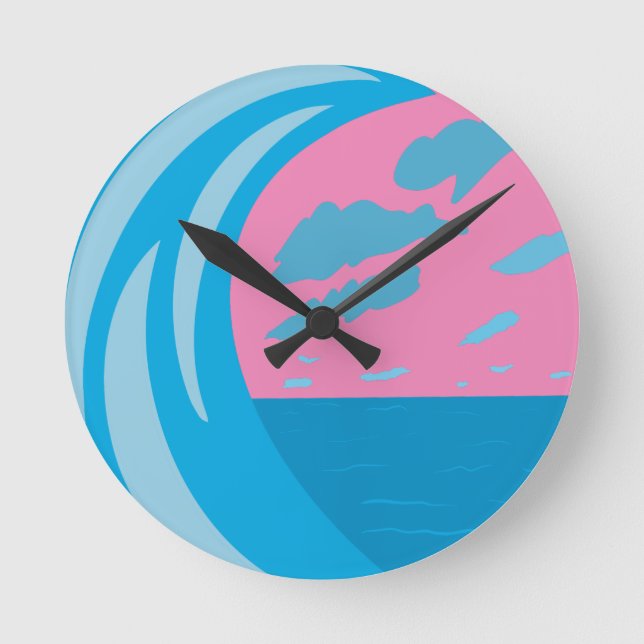 Ronde Horloge d'été des vagues océaniques (Recto)