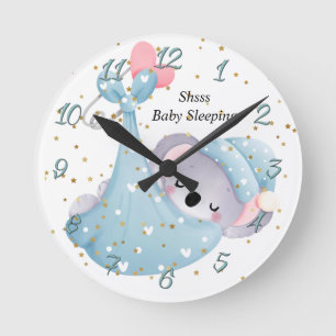 Ronde Horloge dormante avec bébé Koala