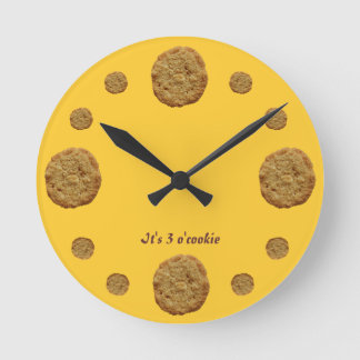 Ronde Horloge drôle de biscuit de temps de biscuit