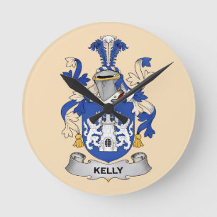 Ronde Horloge du blason de la famille Kelly